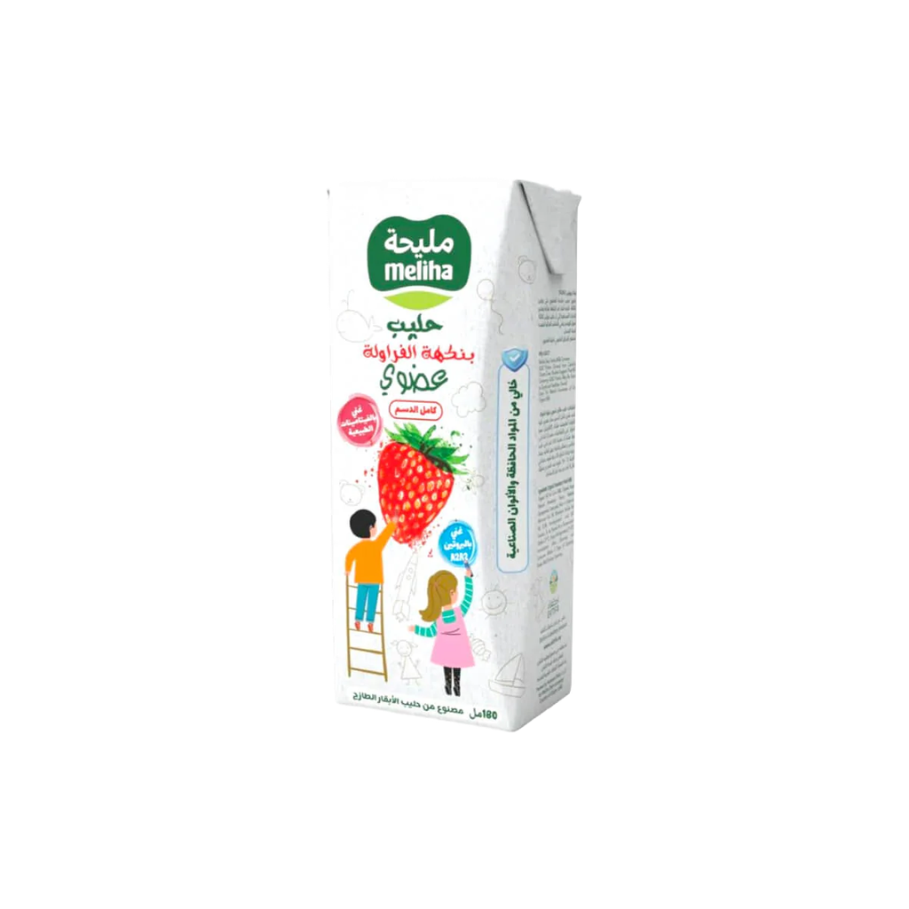 Meliha Organic UHT Strawberry Milk 180 Ml