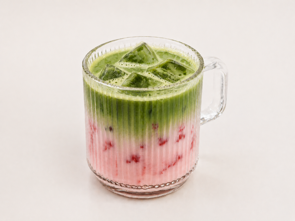 Iced Strawberry Matcha Latte
