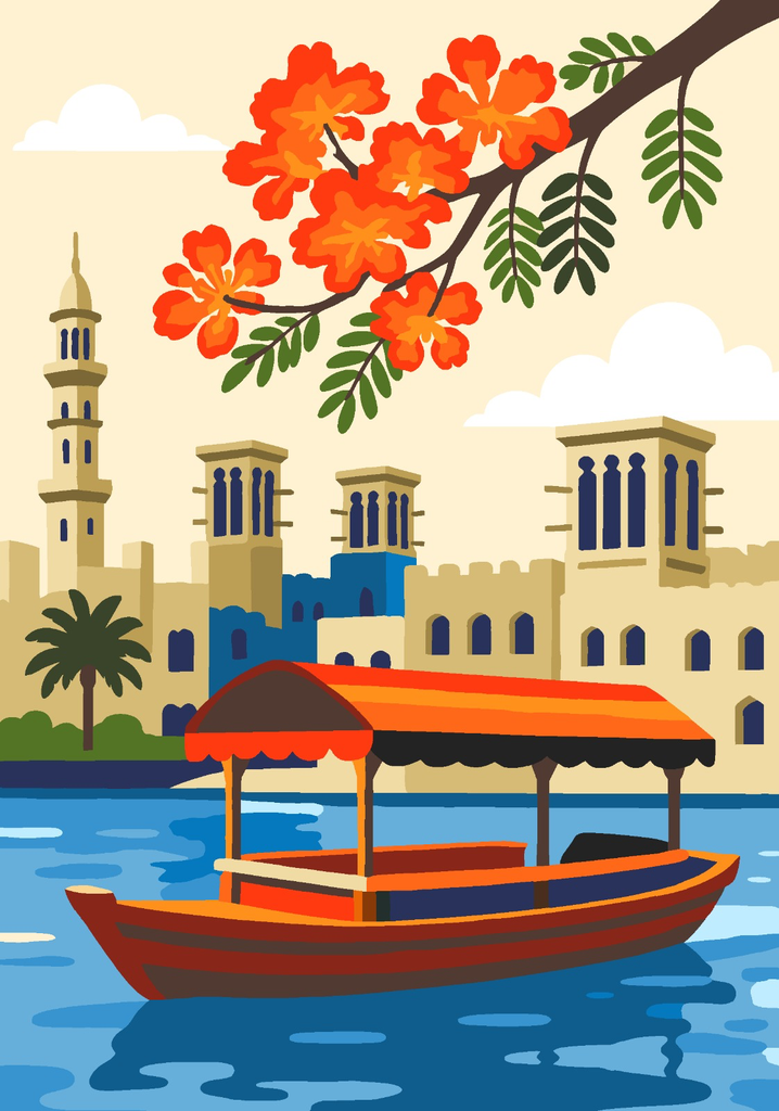 Paint by Numbers – Flame Tree Season No. 01 (Without frame)