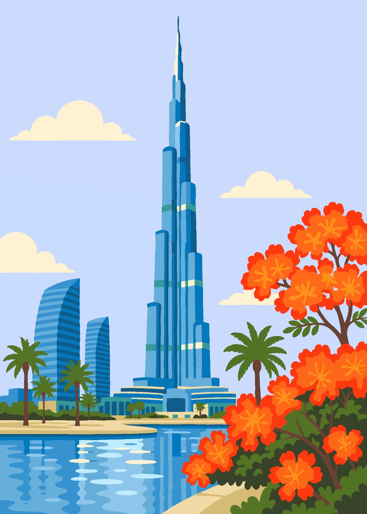 Paint by Numbers – Flame Tree Season No. 02 (Without frame)