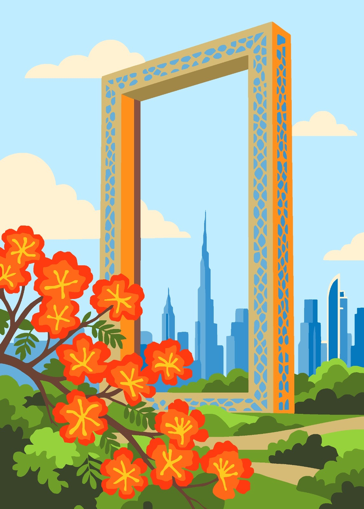 Paint by Numbers – Flame Tree Season No. 04 (Without frame)